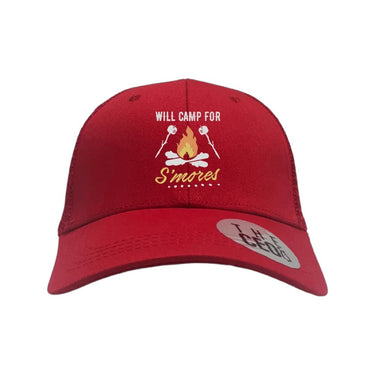 Will Camp For Smores Embroidered Trucker Hat